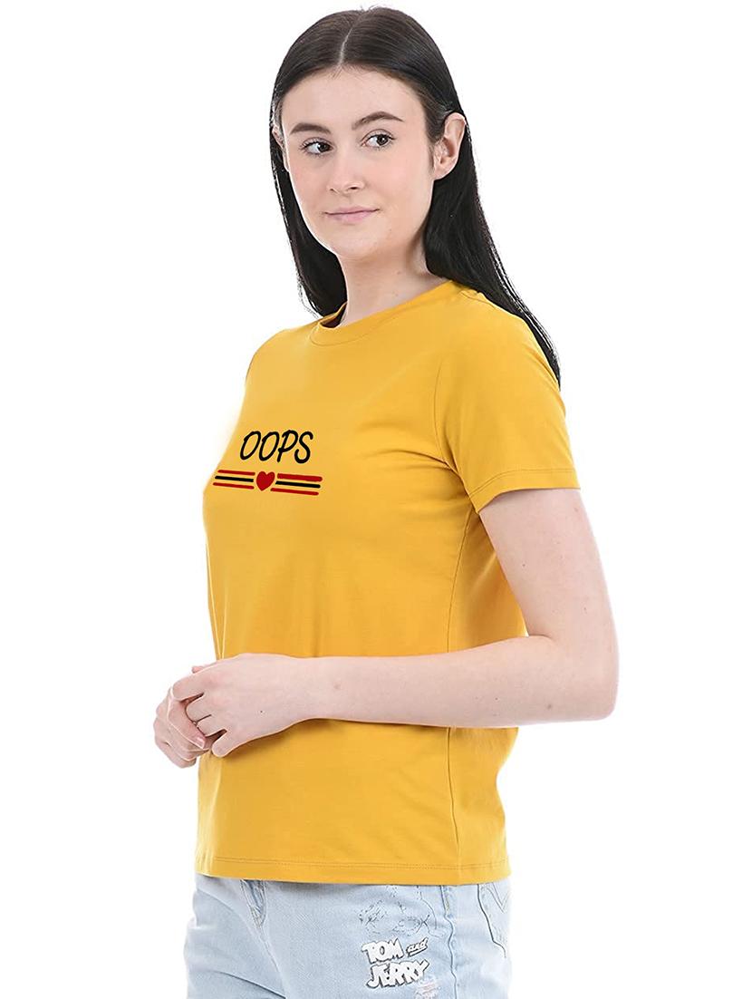 yellow cotton regular tshirt - 19985411 - Standard Image - 1