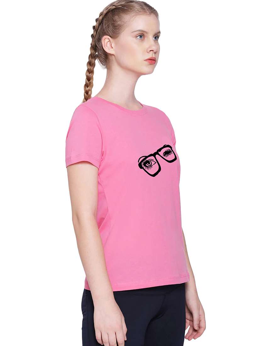 pink cotton regular tshirt - 19985412 - Standard Image - 1