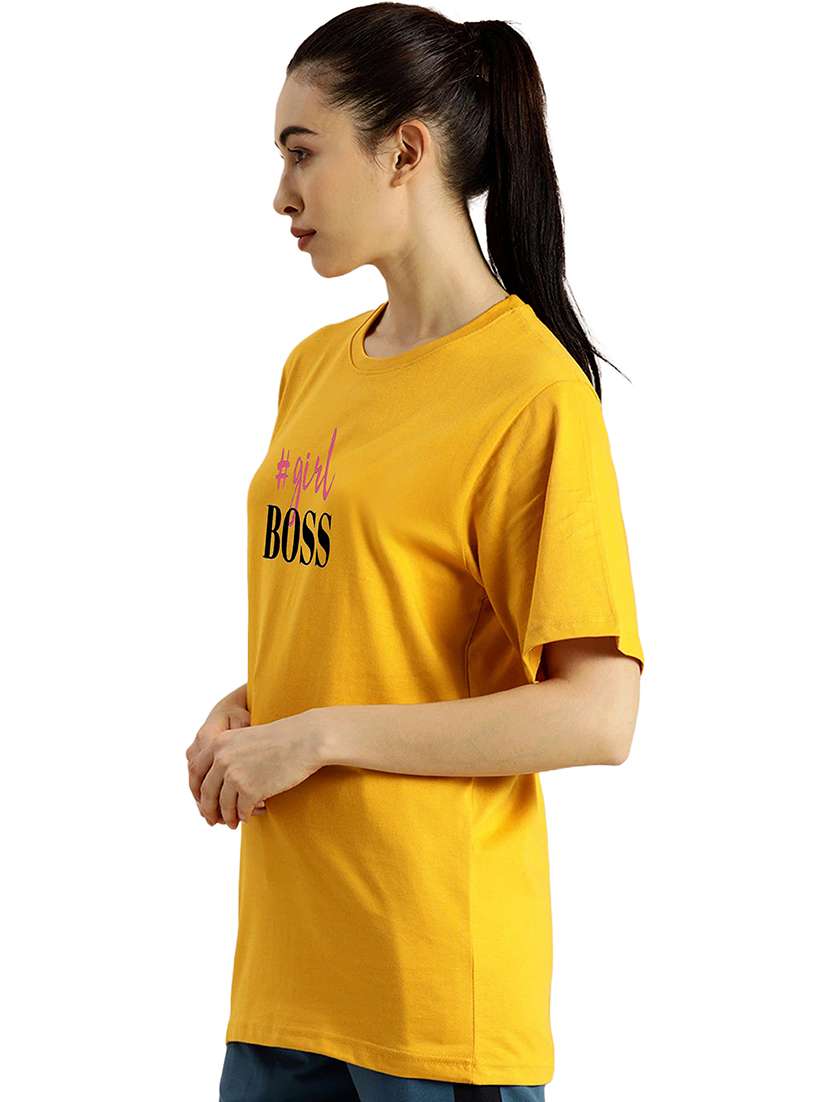 yellow cotton regular tshirt - 19985431 -  Standard Image - 1
