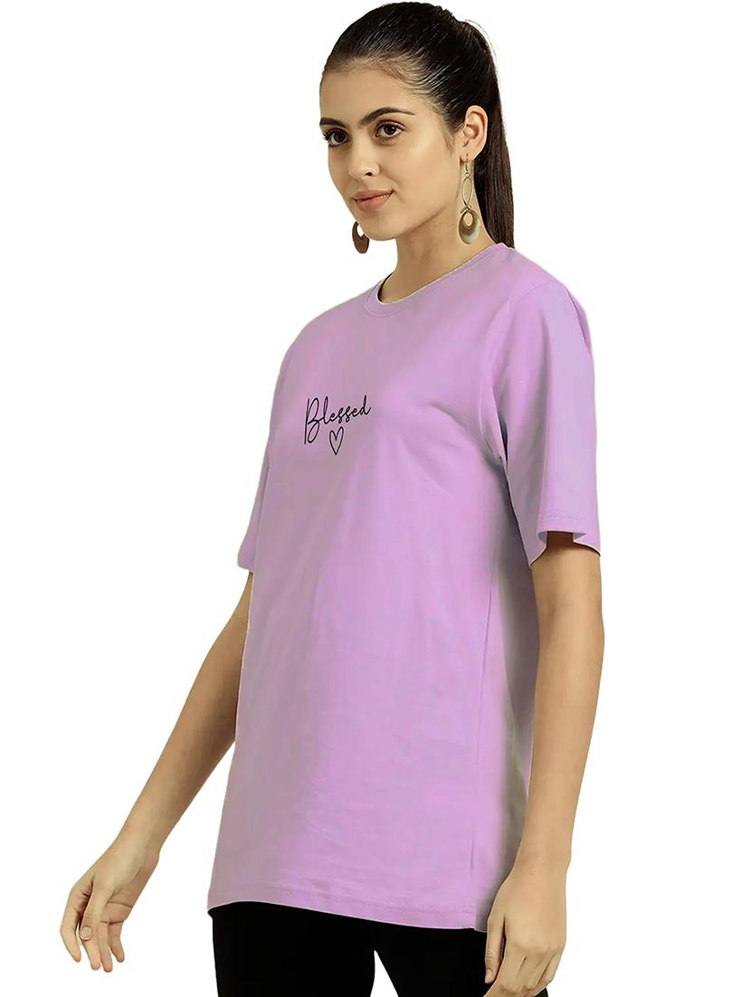 purple cotton regular tshirt - 19985469 -  Standard Image - 1