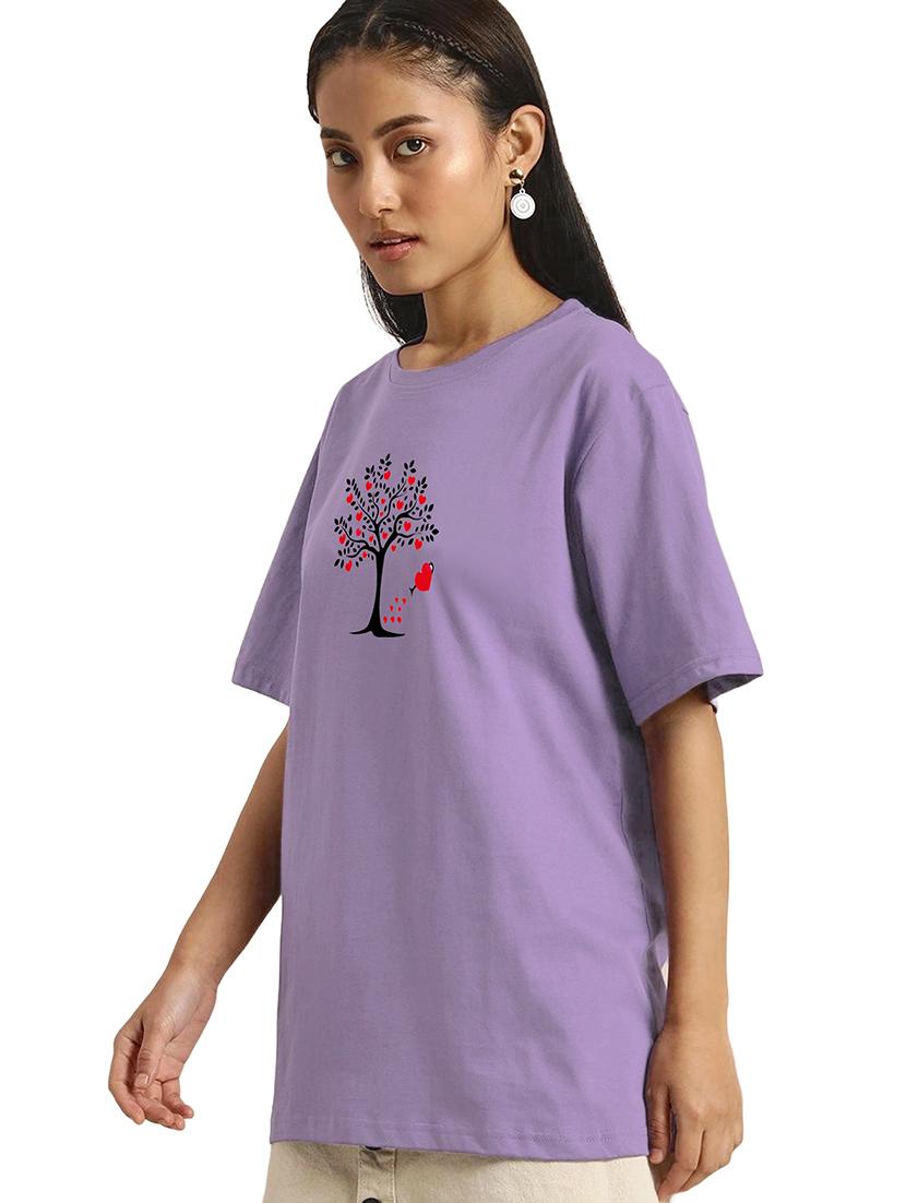 purple cotton regular tshirt - 19985490 - Standard Image - 1
