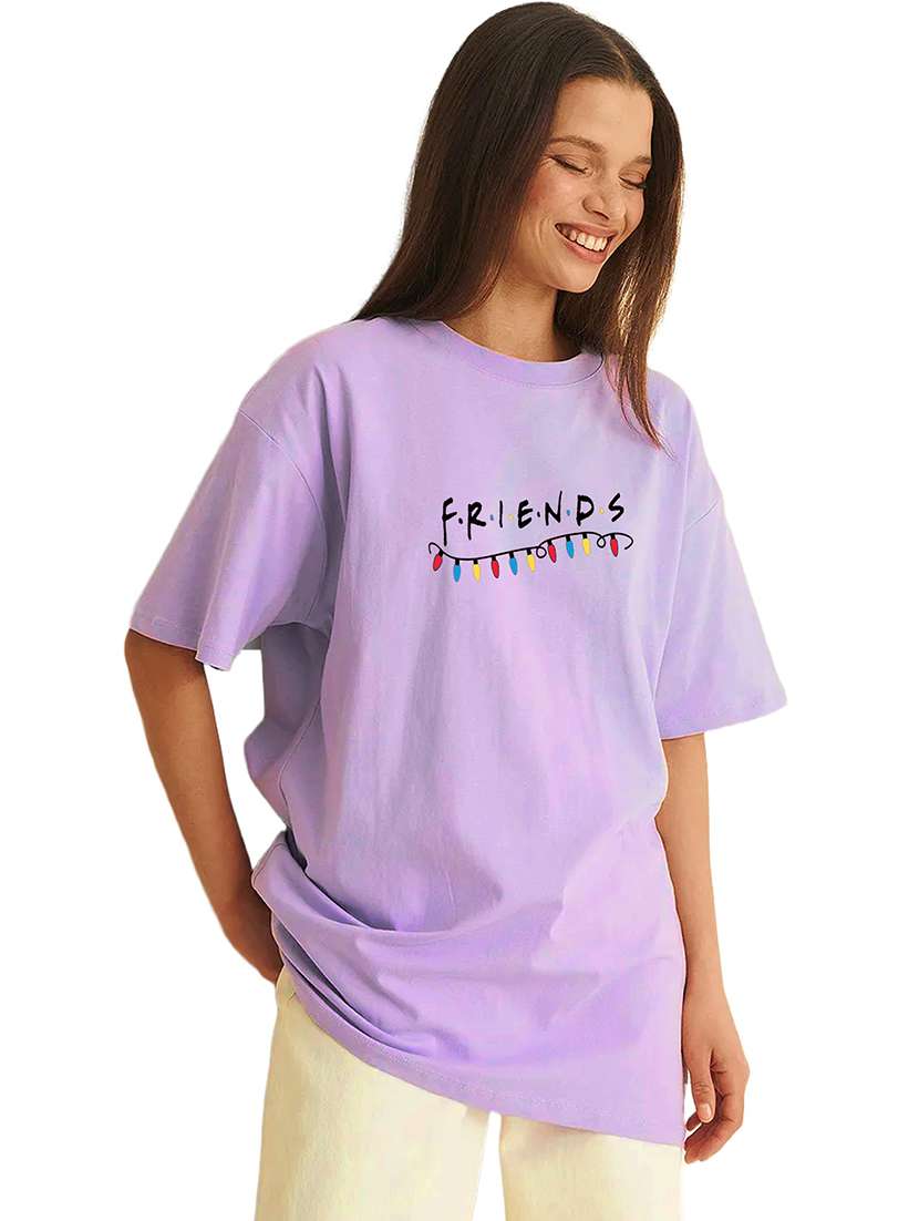 purple cotton regular tshirt