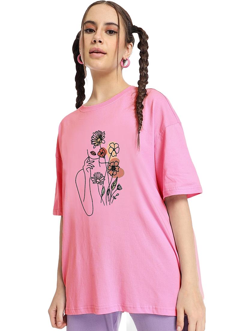pink cotton regular tshirt - 19985523 -  Standard Image - 1