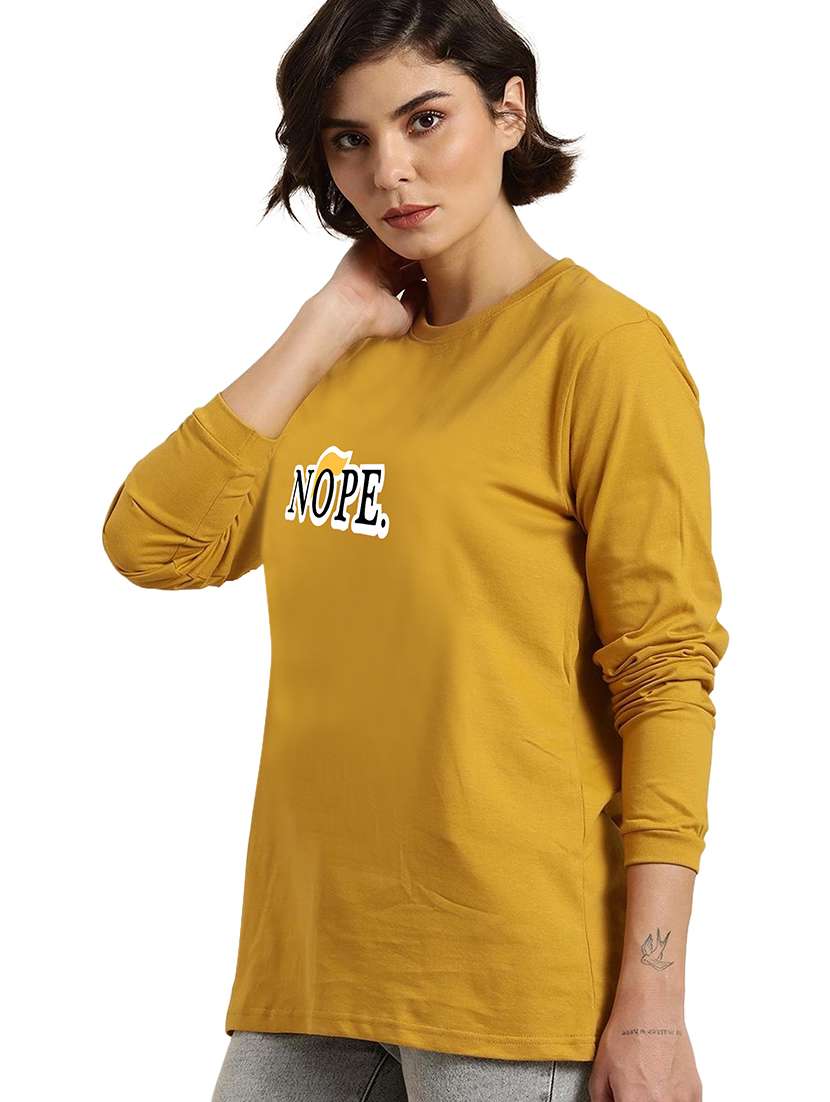 yellow cotton regular tshirt - 19985526 - Standard Image - 1