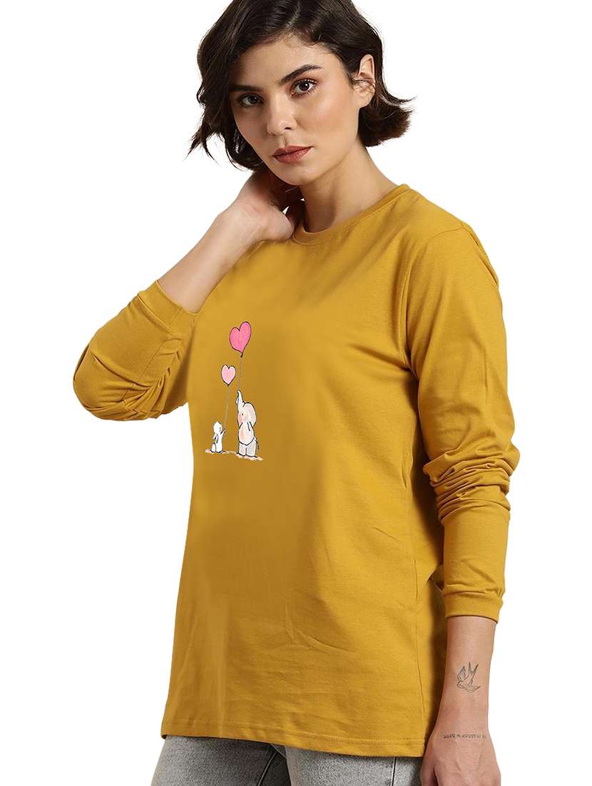 yellow cotton regular tshirt - 19985538 - Standard Image - 1