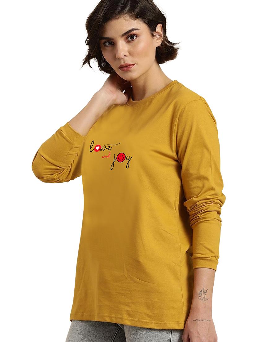 yellow cotton regular tshirt - 19985581 - Standard Image - 1