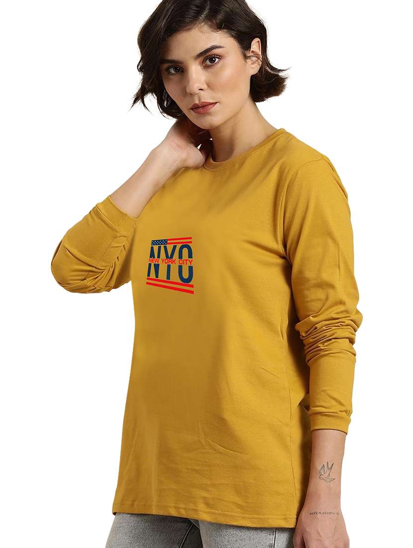 yellow cotton regular tshirt - 19985620 -  Standard Image - 1