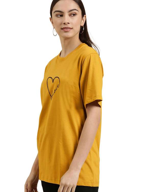 yellow cotton regular tshirt - 19985828 -  Standard Image - 1
