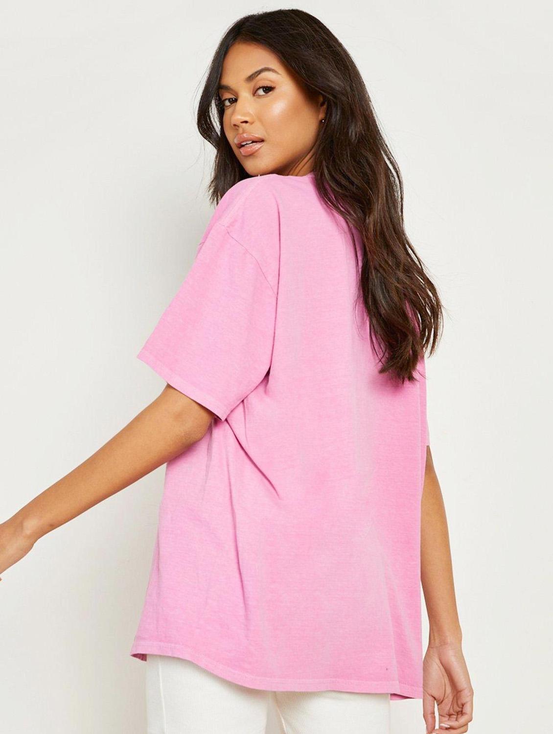 pink cotton regular tshirt - 19985877 -  Standard Image - 1