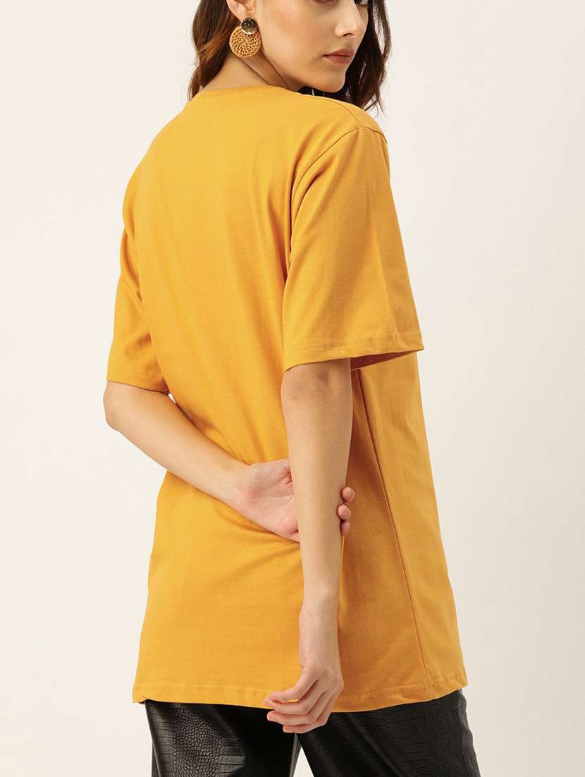 yellow cotton regular tshirt - 19985931 - Standard Image - 1