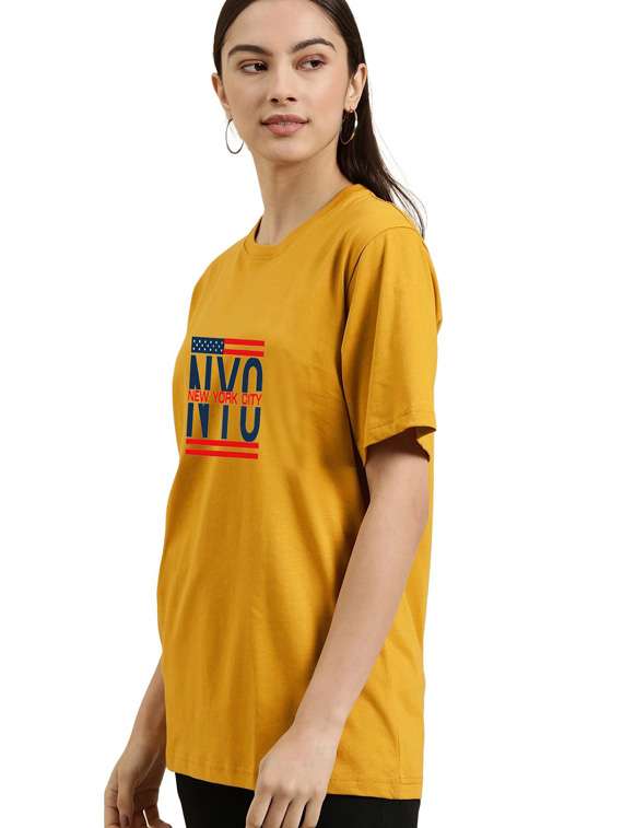 yellow cotton regular tshirt - 19985940 -  Standard Image - 1