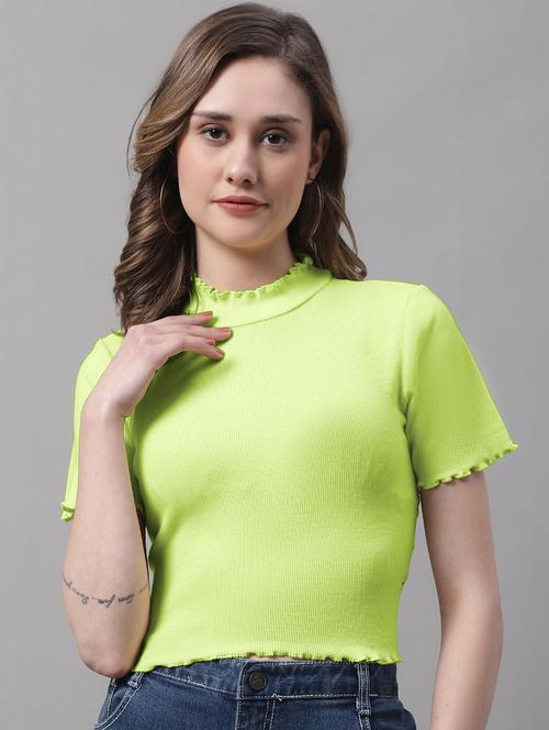 women's crop mock neck top - 19986087 - Standard Image - 0