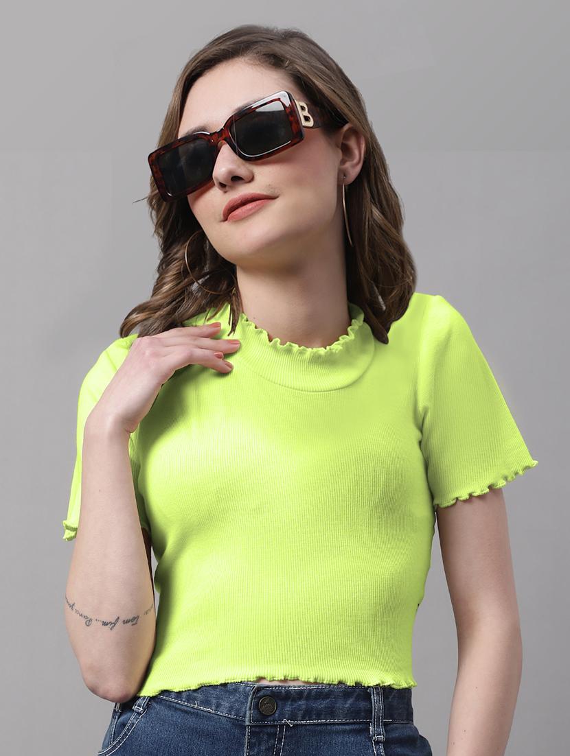 women's crop mock neck top - 19986087 - Standard Image - 1