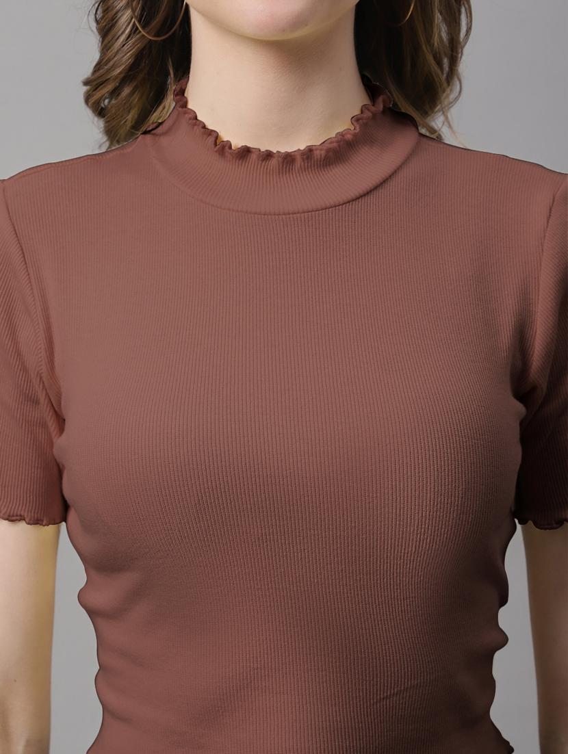 women's crop mock neck top - 19986091 - Standard Image - 4