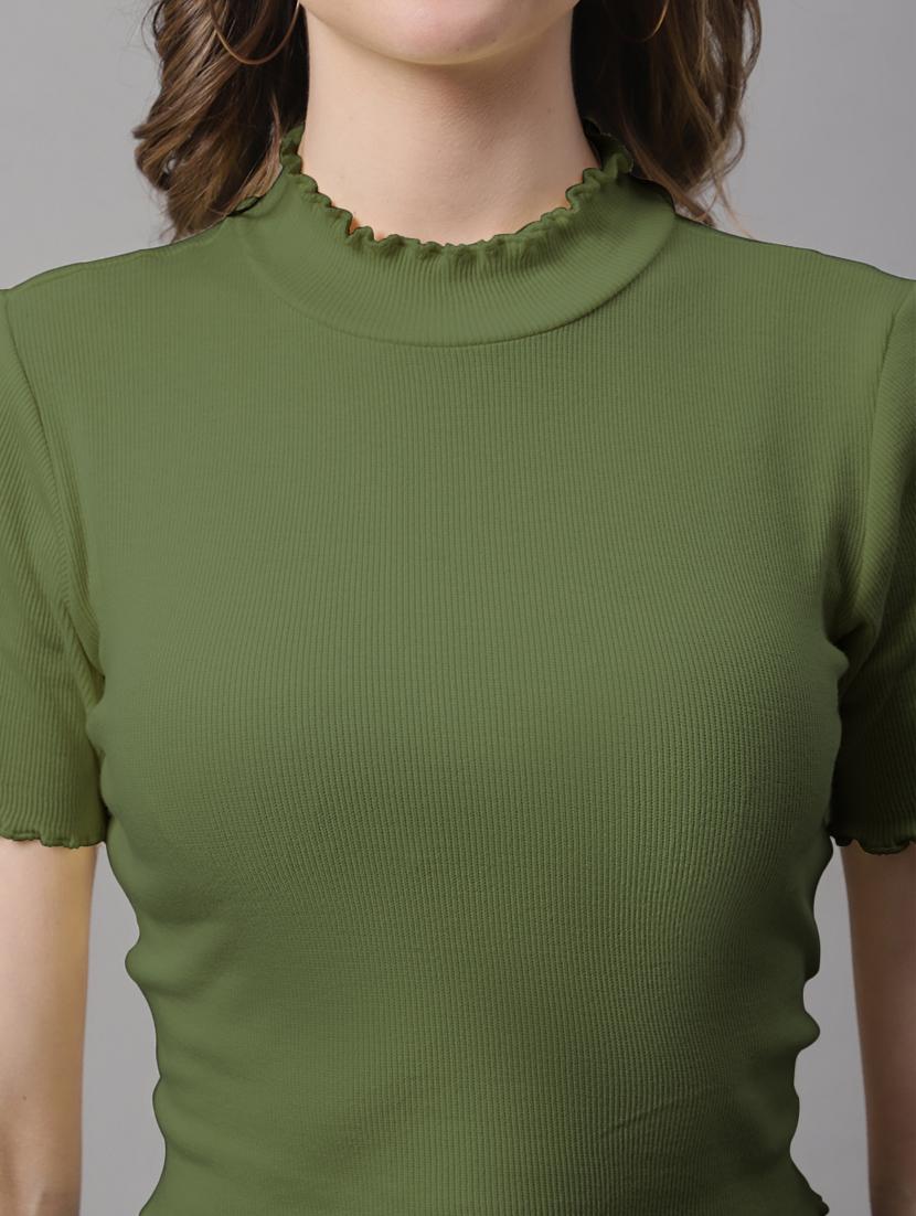 women's crop mock neck top - 19986096 - Standard Image - 4