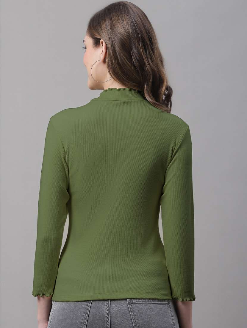 women's straight turtle neck top - 19986129 - Standard Image - 1