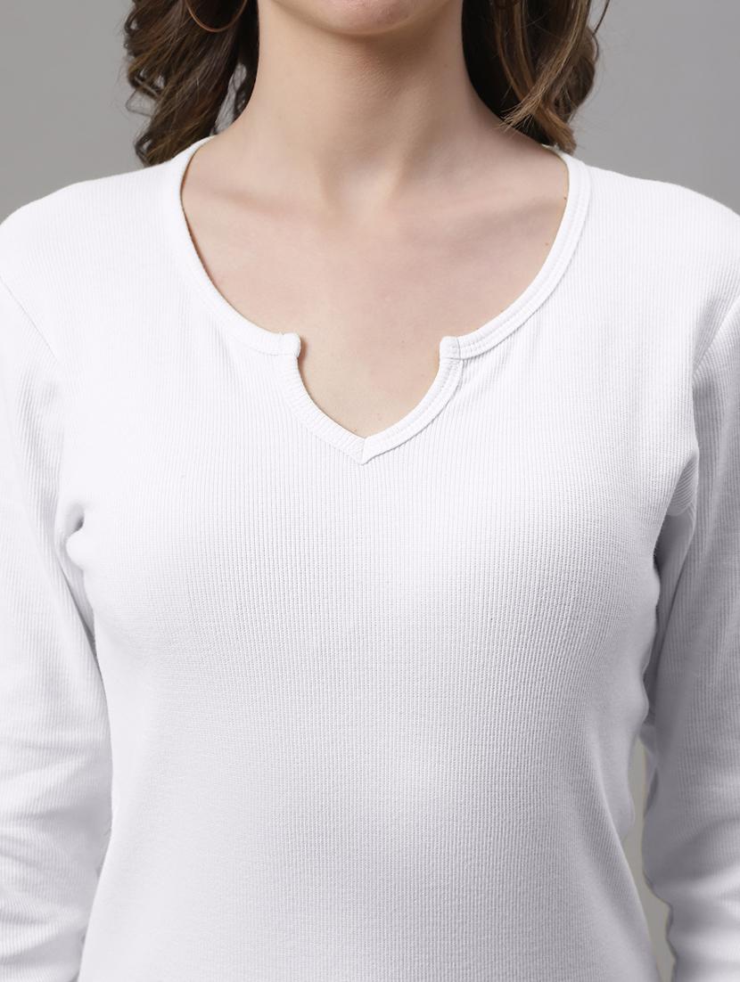 women's straight notch neck top - 19986143 - Standard Image - 4