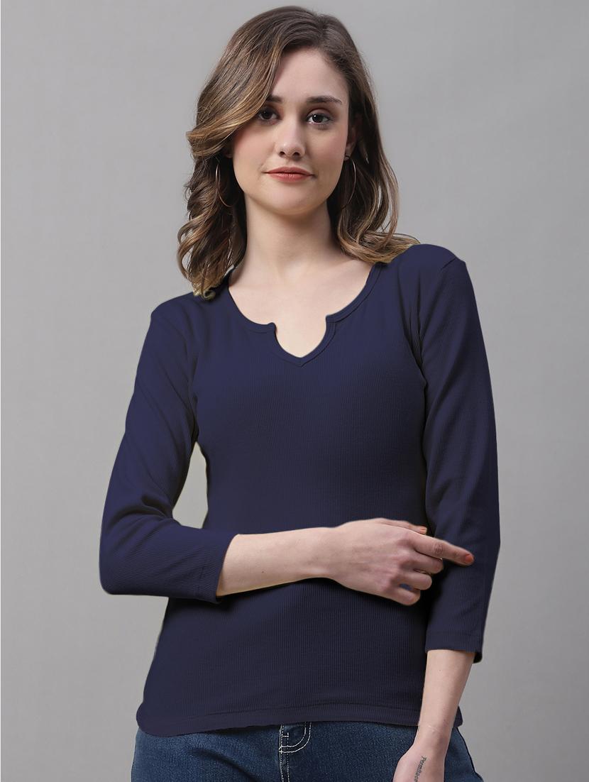 women's straight notch neck top - 19986148 - Zoom Image - 0