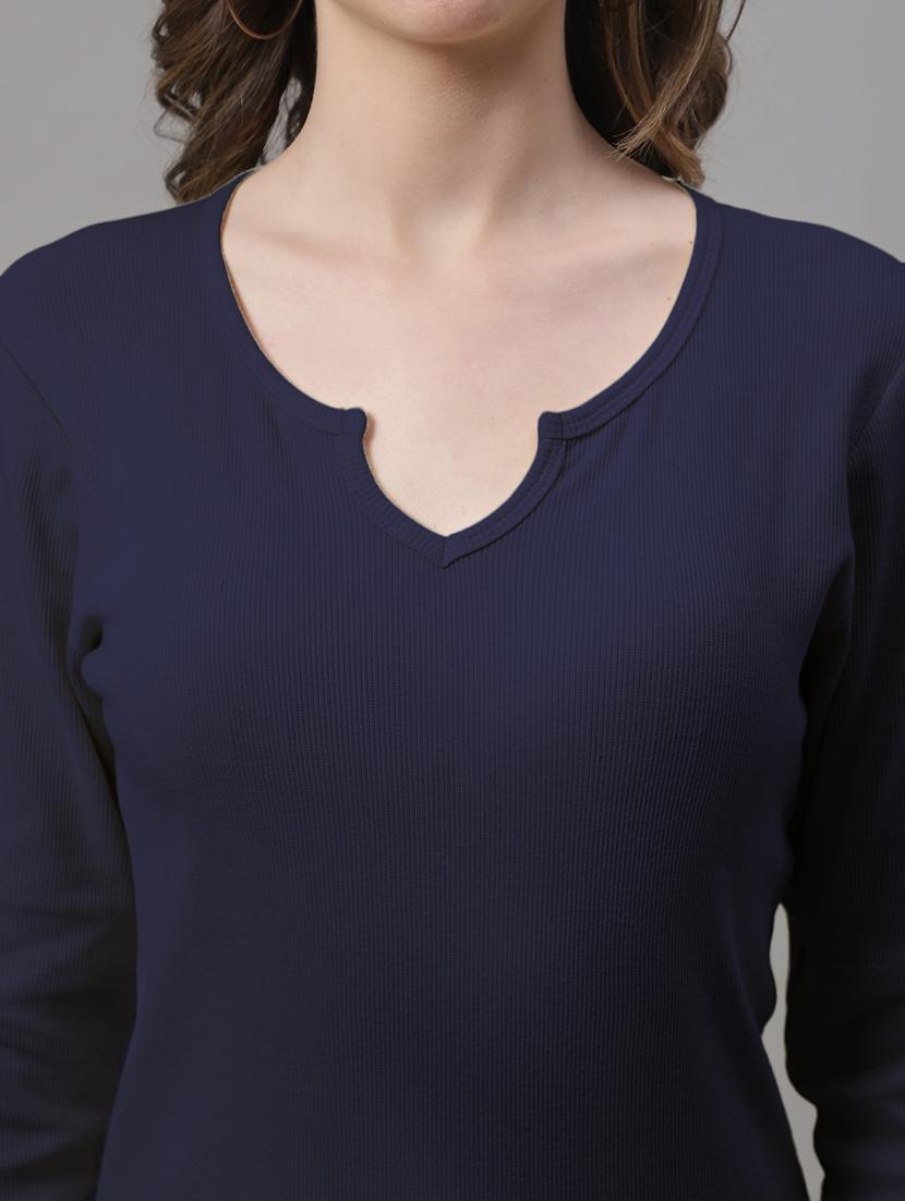 women's straight notch neck top - 19986148 - Standard Image - 4