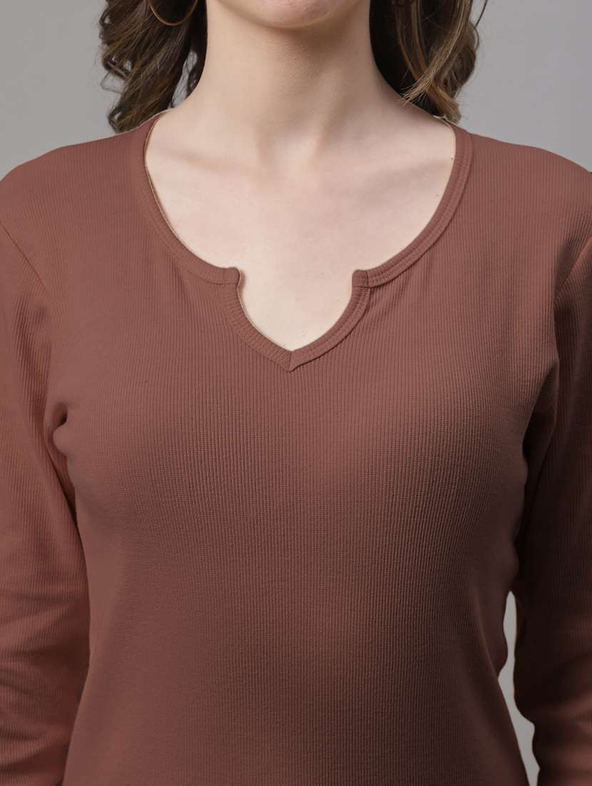 women's a line notch neck top - 19986149 - Standard Image - 4