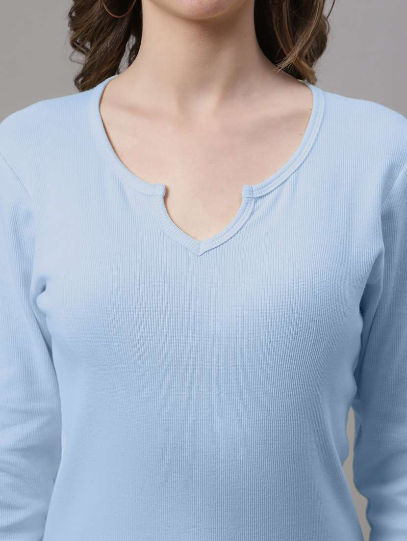 women's straight notch neck top - 19986150 - Standard Image - 4