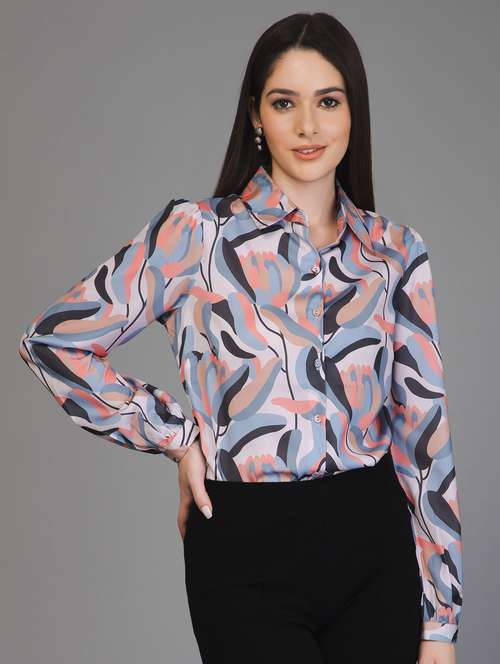 multi colored printed long sleeves regular shirt - 19986592 - Standard Image - 0