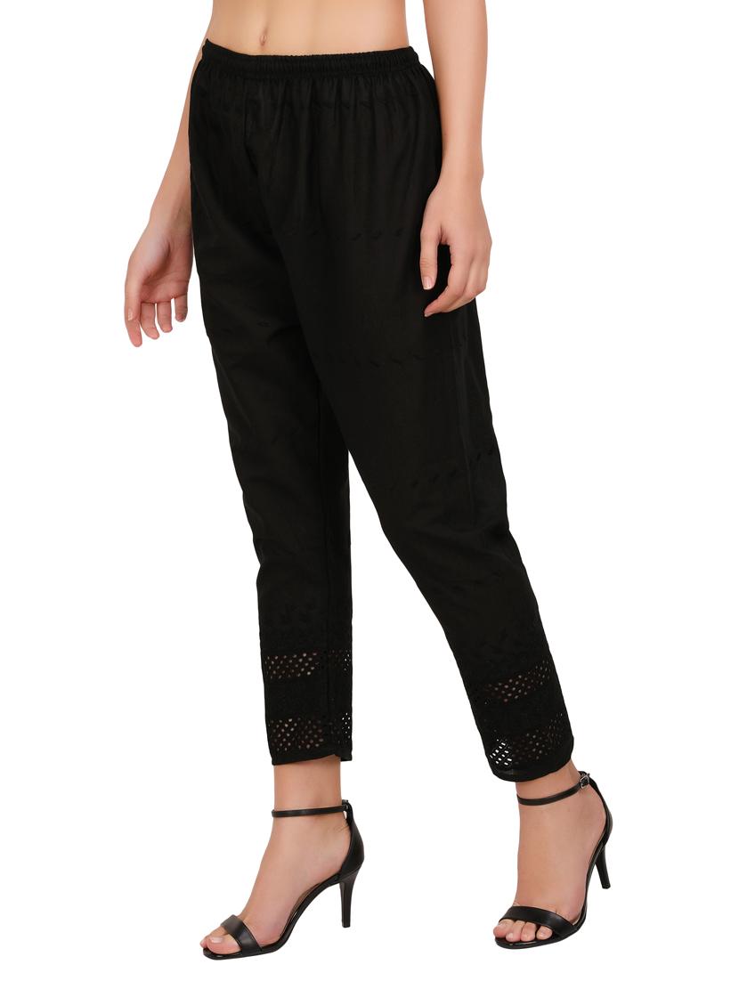 mid rise solid straight pant - 19986755 - Standard Image - 1