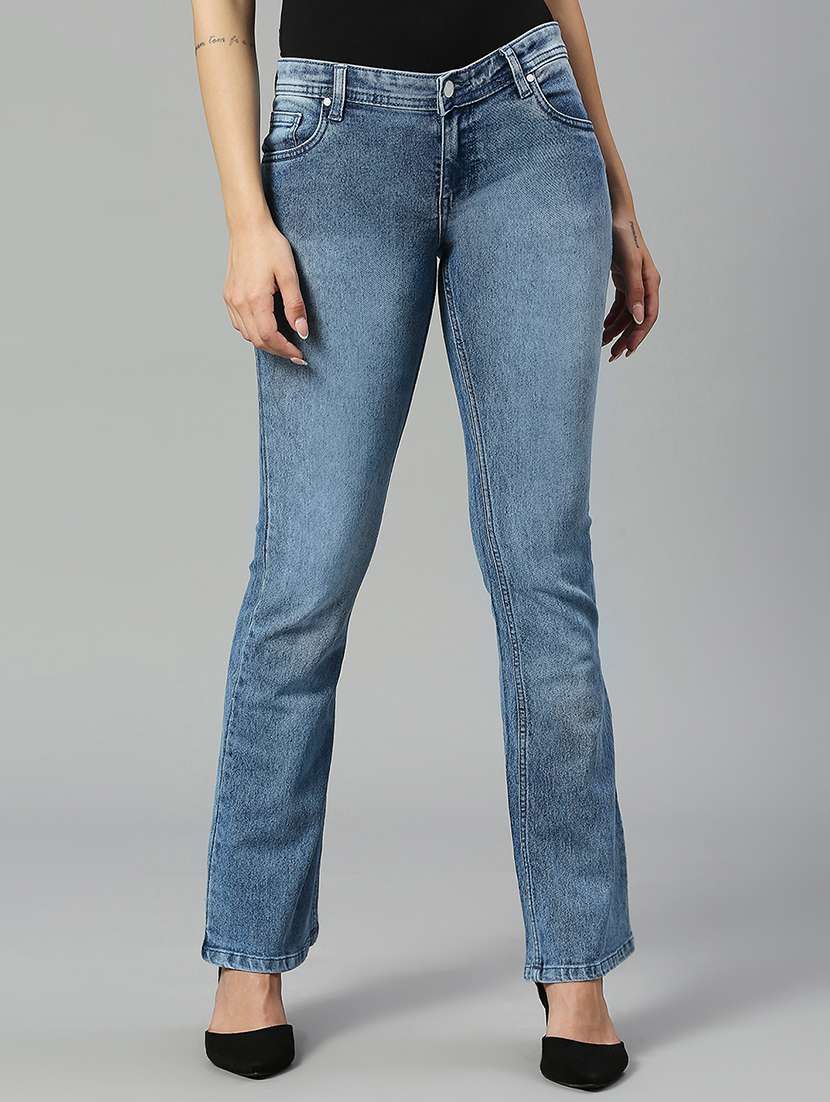women's plain bootcut jeans