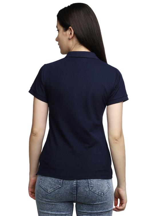 women's plain polo neck t-shirt - 19987961 - Standard Image - 1