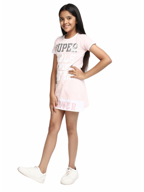 girls round neck short sleeves frock - 19988006 - Standard Image - 1