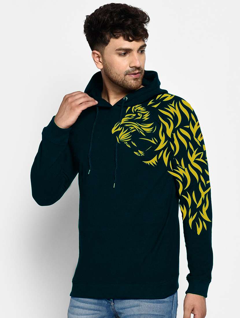 men's printed hooded sweatshirt - 19988066 - Standard Image - 1