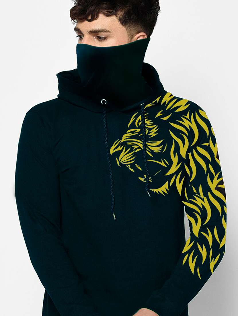men's printed hooded sweatshirt - 19988066 - Standard Image - 4