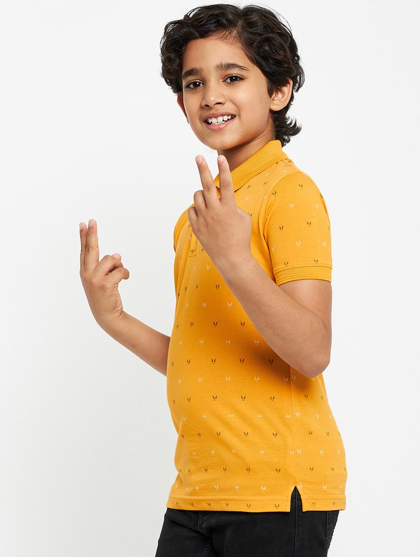 boys polo neck printed t-shirt - 19988426 - Standard Image - 1