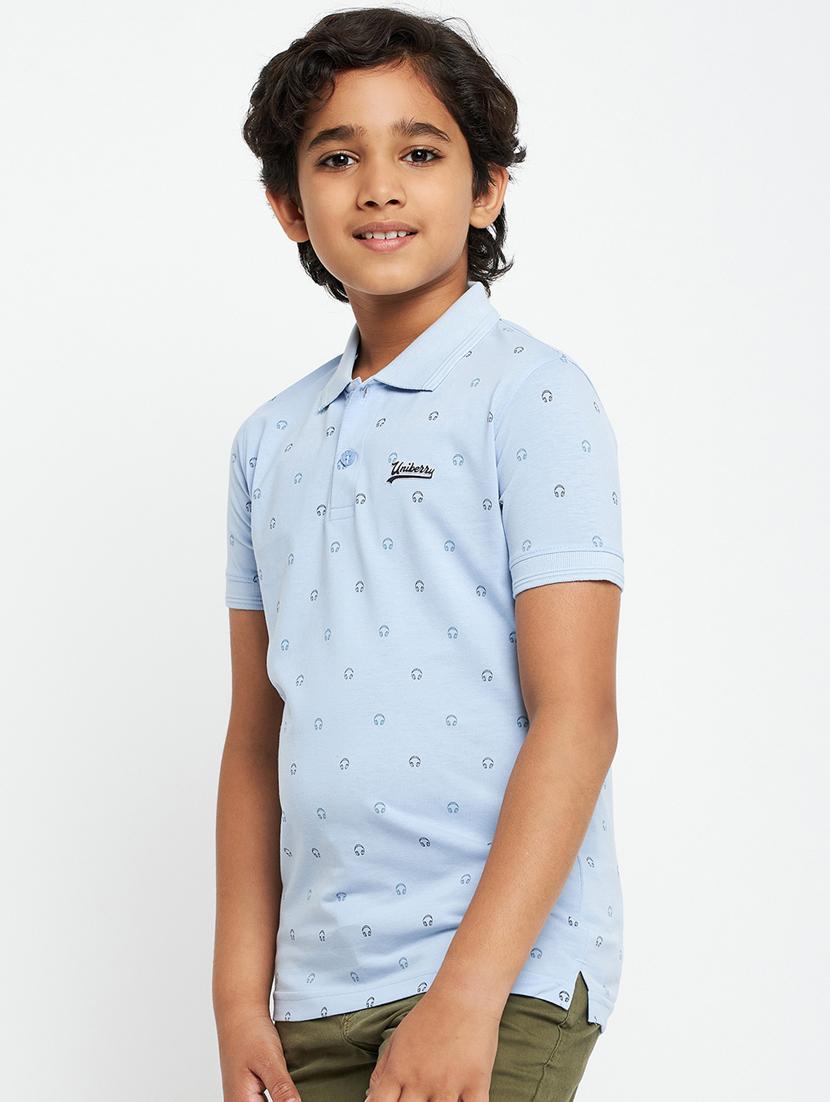 boys polo neck printed t-shirt - 19988432 - Standard Image - 1