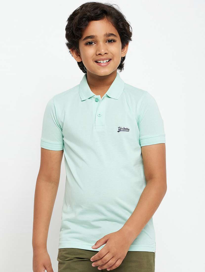 boys polo neck cotton t-shirt