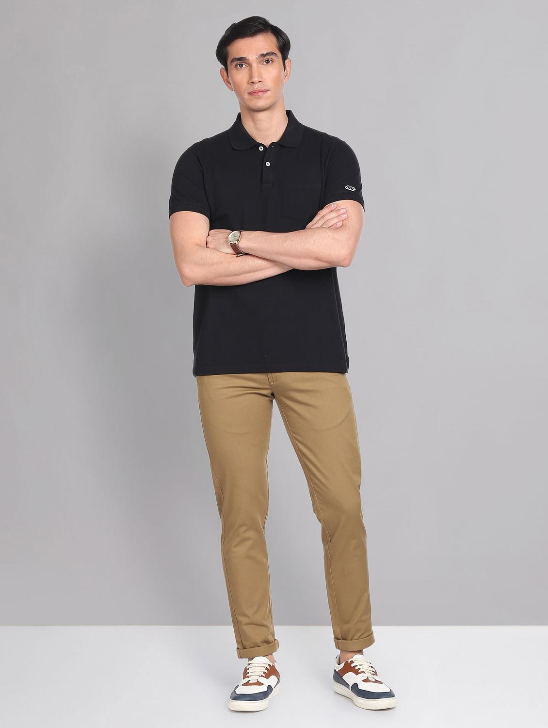 brown cotton chinos casual trousers - 19988546 - Standard Image - 4