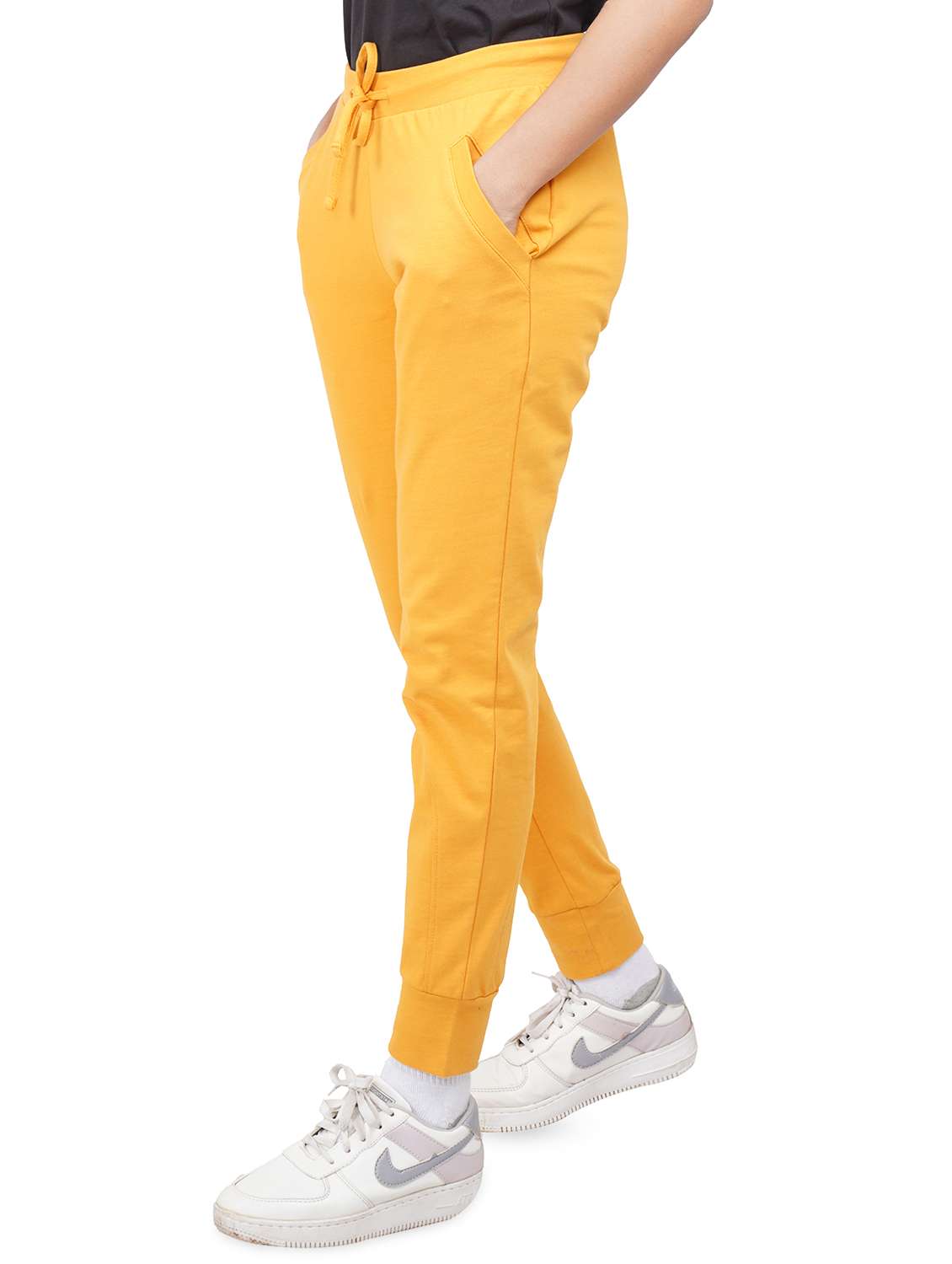 yellow cotton joggers - 19989279 - Standard Image - 1