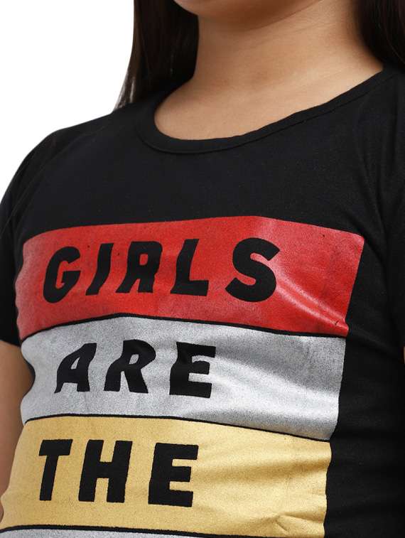 Girls Printed Cotton Regular Tee - 19989775 -  Standard Image - 4