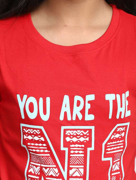 girls printed cotton regular tee - 19989781 -  Standard Image - 4