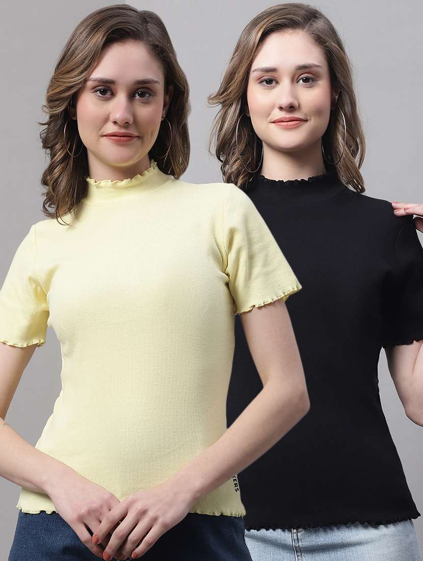 combo of 2 cotton regular top