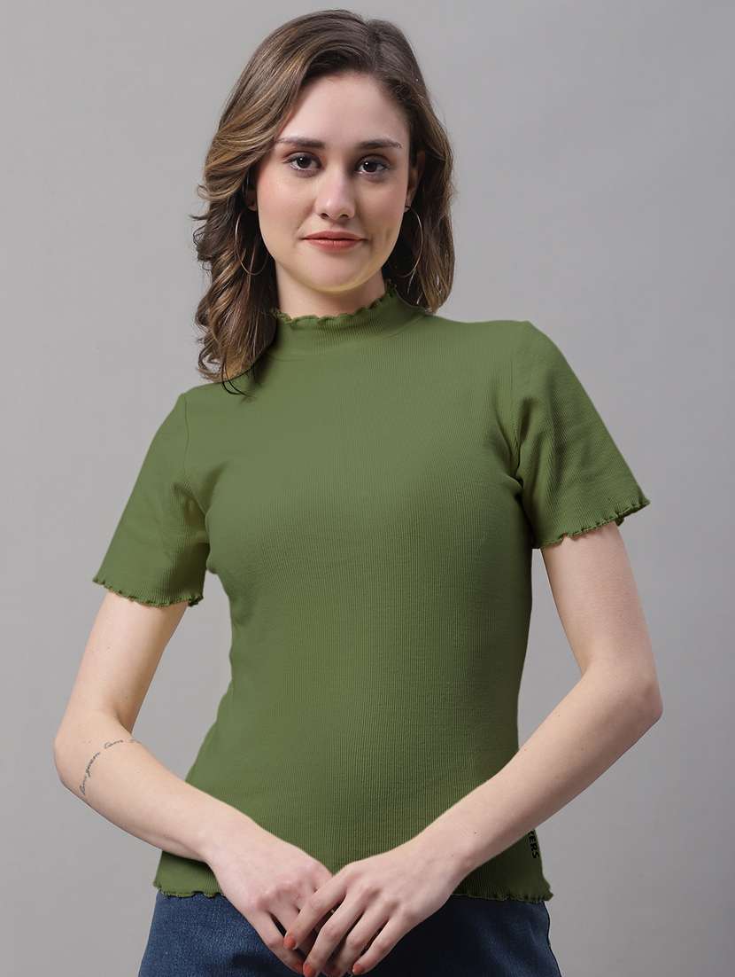 pack of solid mock neck tops - 19989834 -  Standard Image - 1