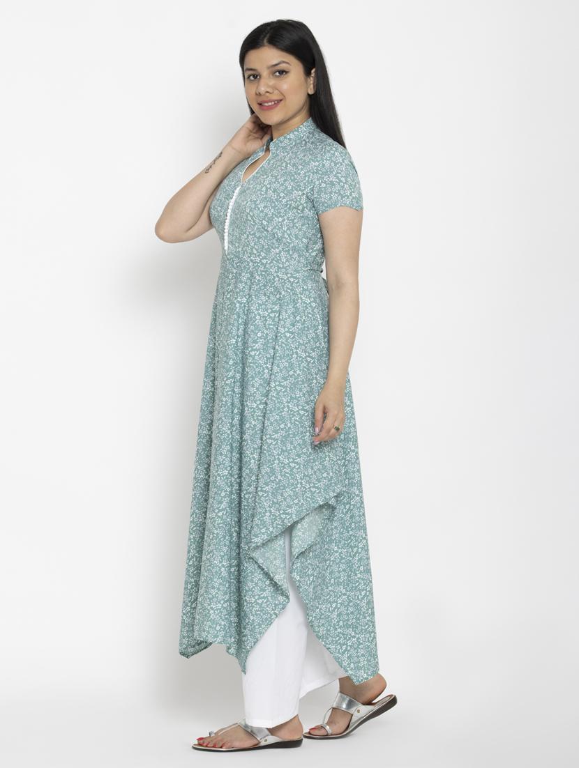 women's asymmetric kurta - 19990212 -  Standard Image - 1