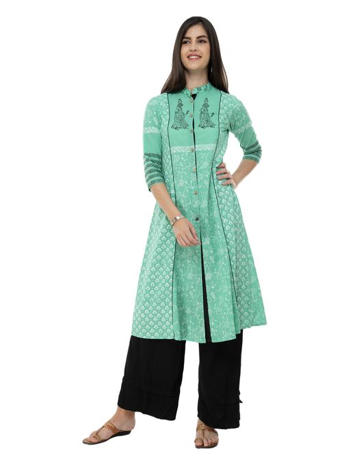 women's front slit kurta - 19990266 - Standard Image - 0