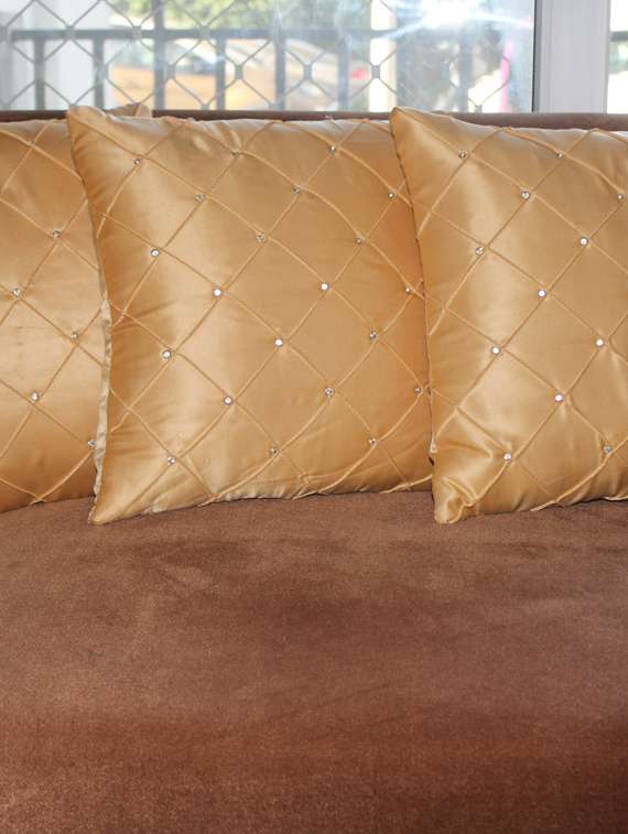 crystal stone throw/pillow cushion covers home décor set of 3,16x16 inch - 19990707 -  Zoom Image - 0