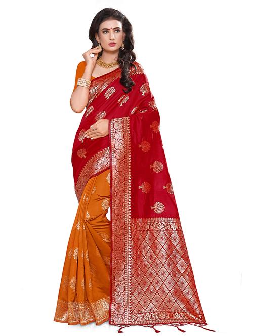 women's banarasi saree with blouse - 19991986 - Standard Image - 0