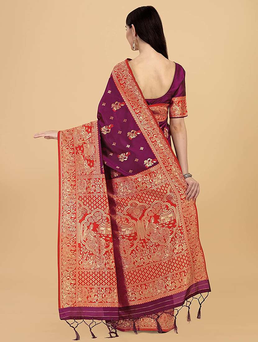 women's banarasi saree with blouse - 19991989 -  Standard Image - 1