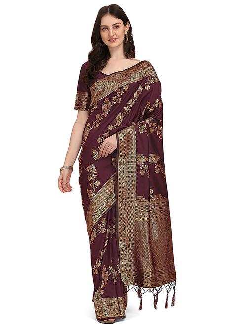 women's banarasi saree with blouse - 19992022 - Standard Image - 0