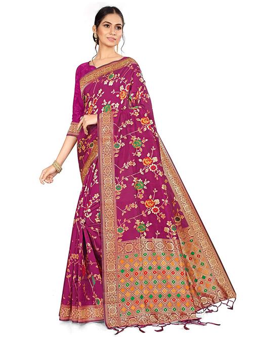 women's banarasi saree with blouse - 19992034 -  Standard Image - 0