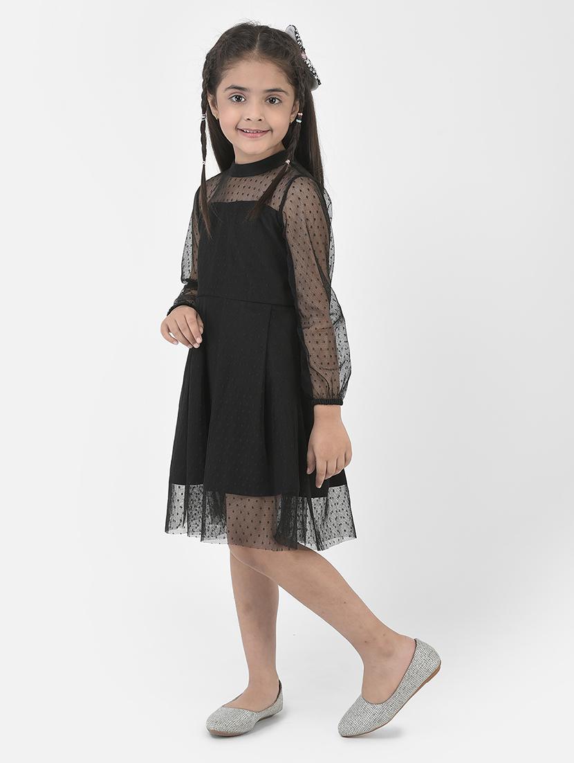 girls mock neck long sleeves frock - 19992220 -  Standard Image - 1