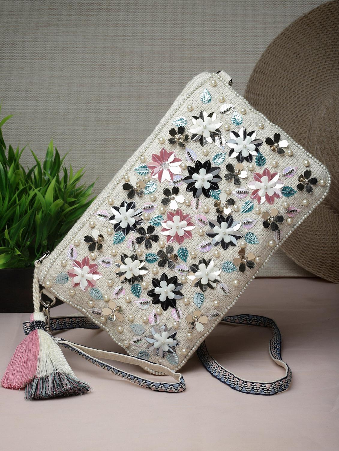 natural cotton polyester blend sling bag - 19992315 -  Zoom Image - 0
